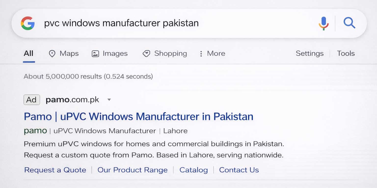 Google Search Mockup